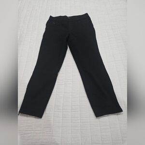 Black Straight-Leg Capri Pants